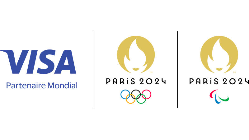 visa and paris24 olympics logo